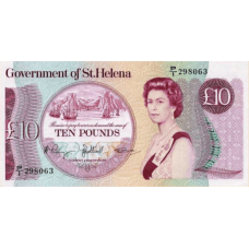 P 8b Saint Helena - 10 Pounds Year ND (1985)